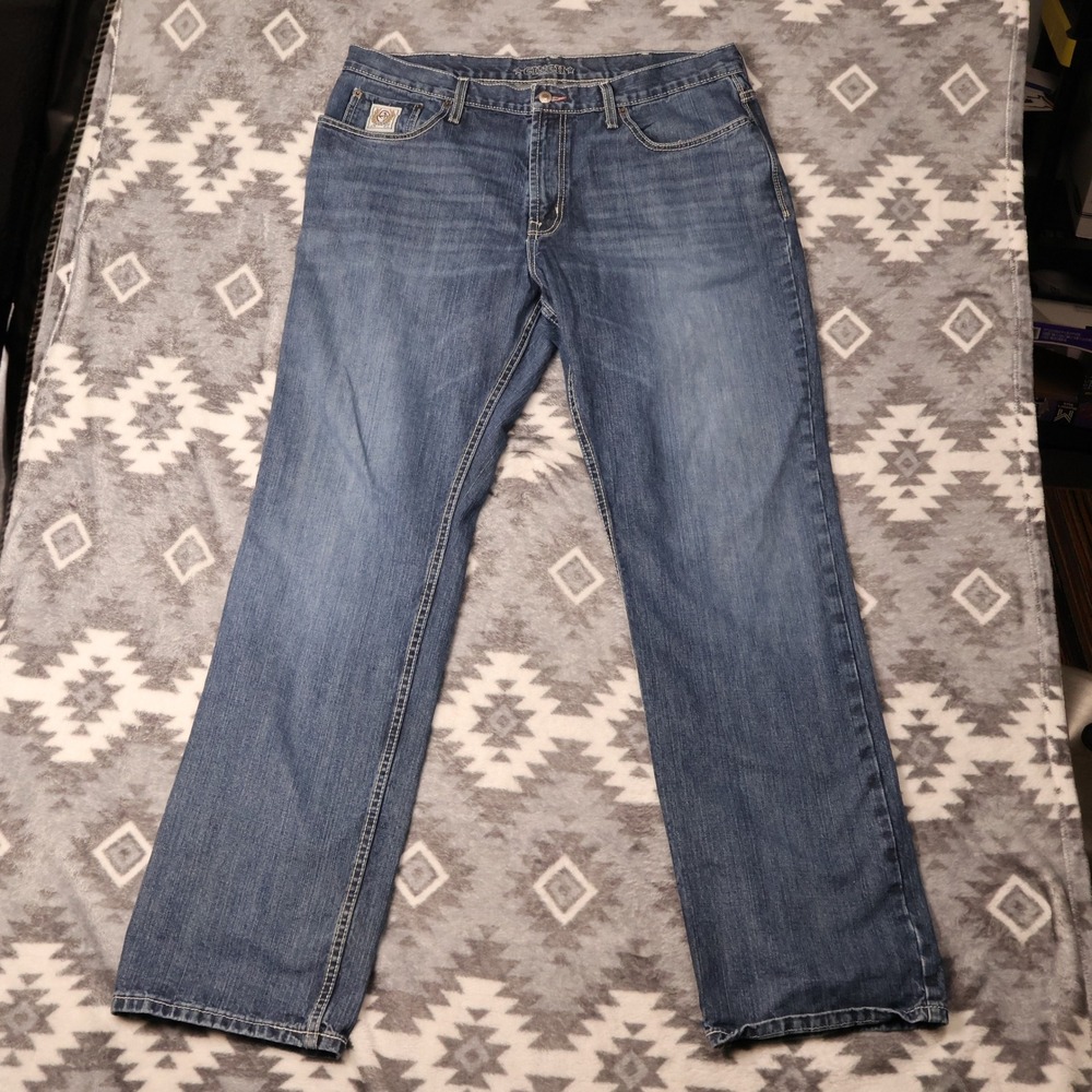 Cinch Carter 2.0 Mens Jeans 40x36 Medium Wash Relaxed Straight Cowboy Rodeo